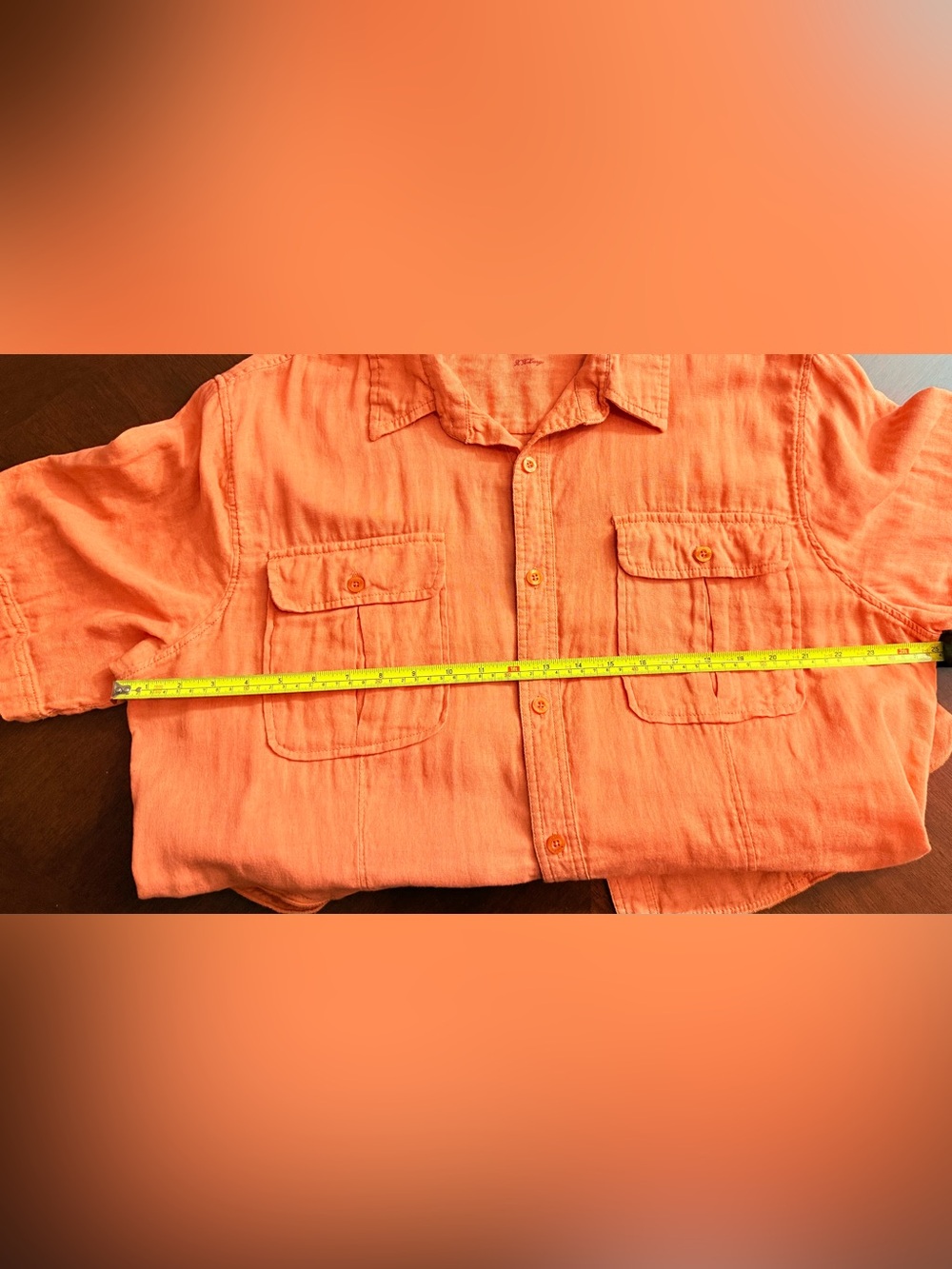 Margaritaville Men's Short Sleeve Button-Up Shirt — Orange - Picture 14 of 15